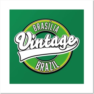 Brasília Brazil vintage logo Posters and Art